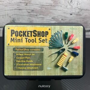 PocketShop Mini Tool‎ Set Compact Pliers Screwdriver Wrench Hammer Attachments